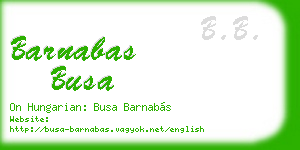 barnabas busa business card