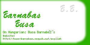 barnabas busa business card